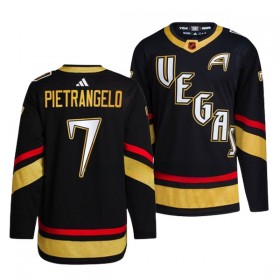 Vegas Golden Knights Trikot Alex Pietrangelo 7 Adidas 2022-23 Schwarz Reverse Retro 2.0 Authentic - Herren